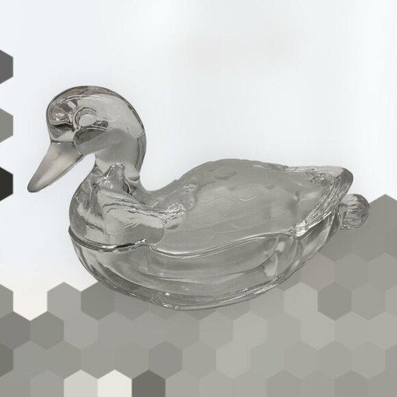 Hand Cut Led Crystal Duck Covered Dish, Made in West Germany Crystal Clear Ind. - Picture 5 of 16